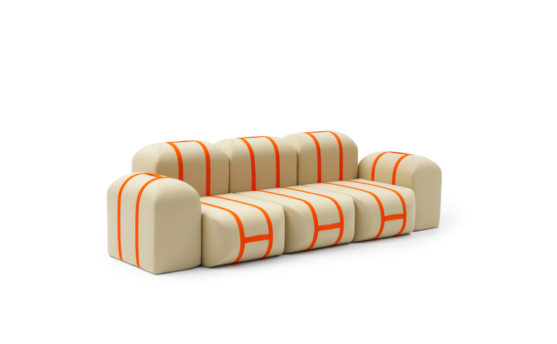 Illustration for article titled This Shape-Shifting Sofa Stacks Itself Like Suitcases